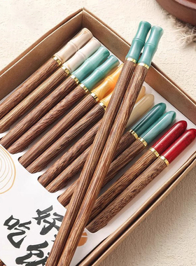 2026新款日本高端鸡翅木筷子家用高档抗菌防霉轻奢高级家用实木筷