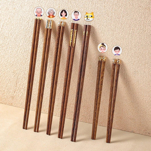 日本高端鸡翅木筷子家用高档抗菌防霉实木筷子个人专用一人一筷