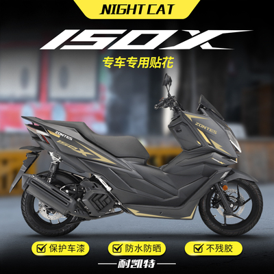 适用升仕150X贴纸改装车身装饰创意遮痕贴花版画保护贴膜拉花配件