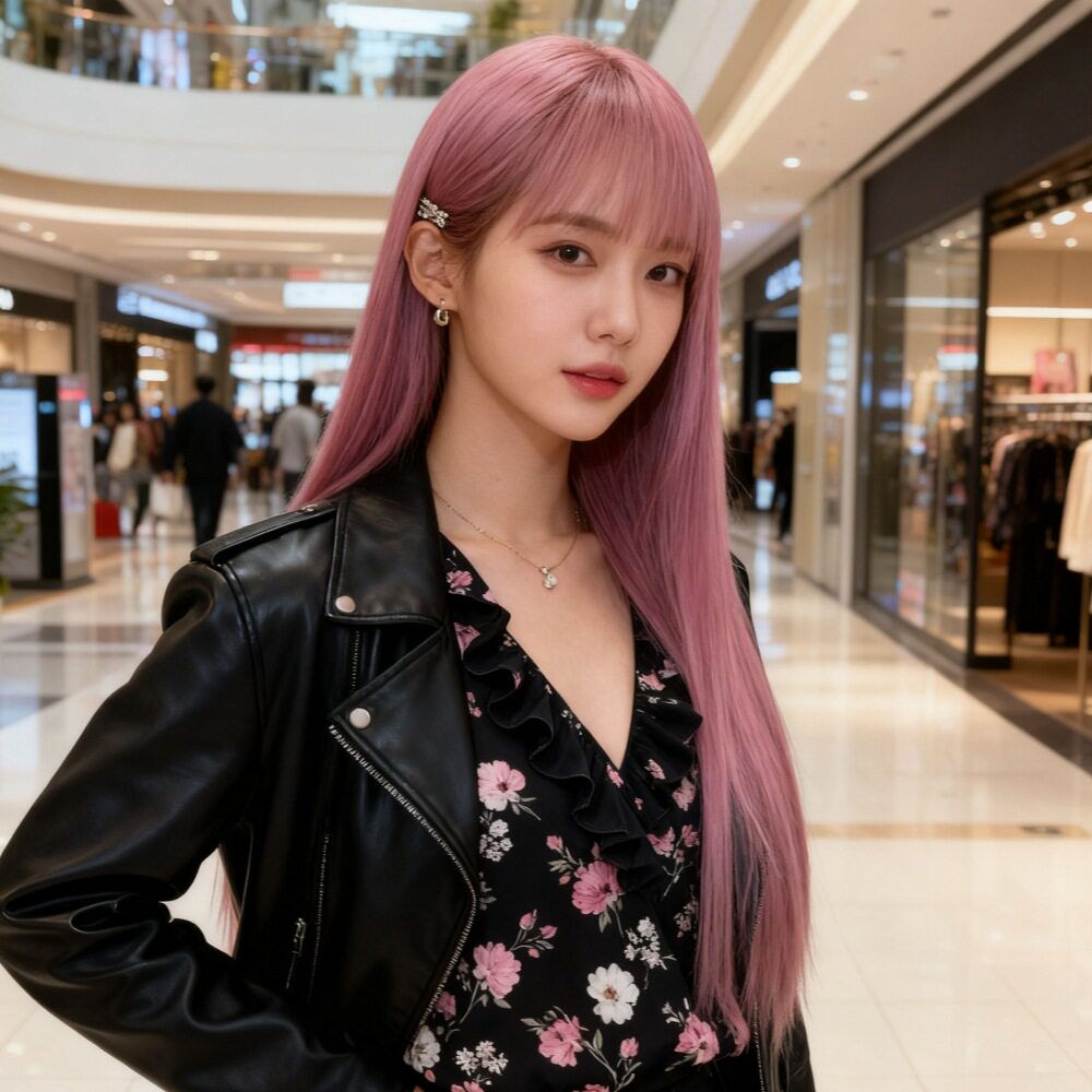 cosplay女长发网红同款薄藤色Lo