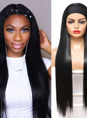 欧美假发 女款时尚长假发丝带头套 外贸新款加发带头带假发套C901