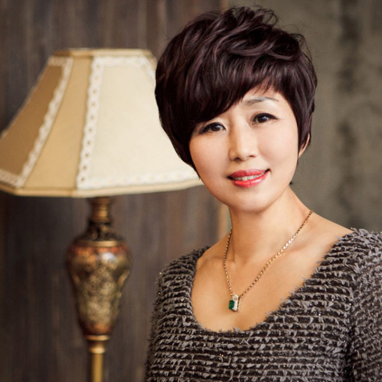 现货新款中老年女士蓬松短卷|