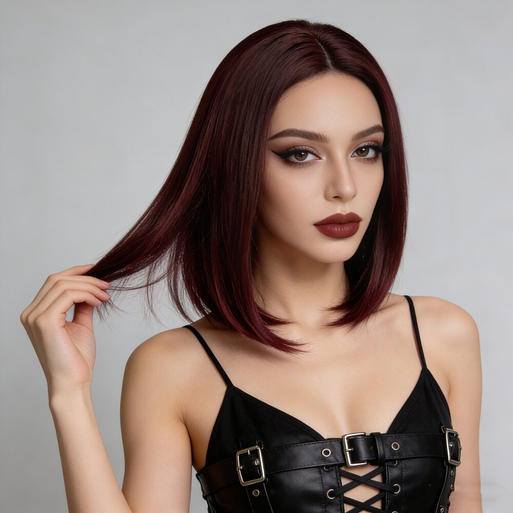 欧美外贸中分短款波波头假发女