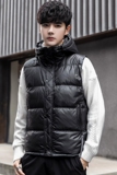 短款连帽羽绒马夹男日系面包服保暖外套马甲M508-P120，男装棉衣，电商A237