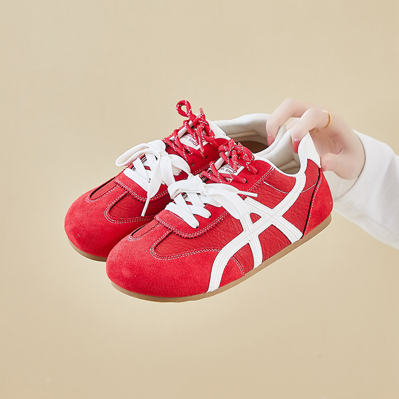 2026新款鞋子百搭休闲运动鞋薄底系带休闲鞋软底轻便板鞋圆头潮鞋