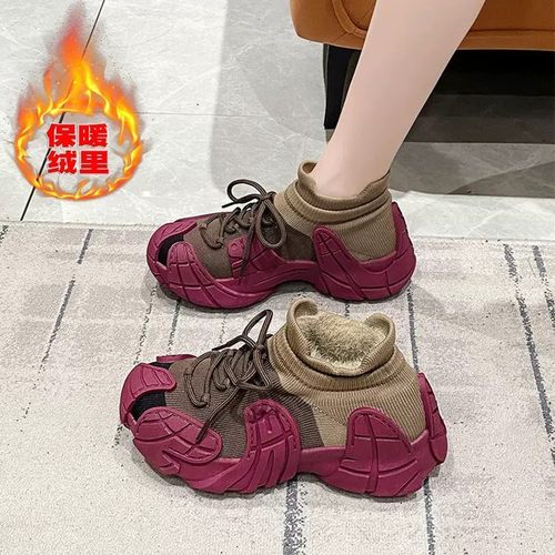 秋冬款加绒保暖二棉鞋软底上班鞋