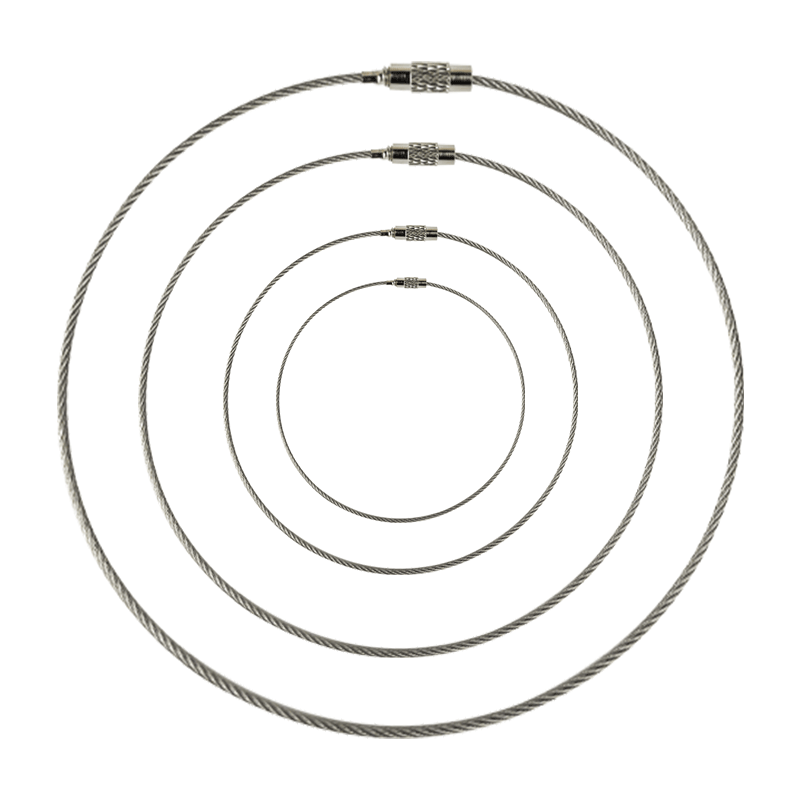 乖芙钢丝绳圈钥匙扣钥匙环