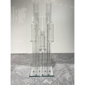 婚庆水晶玻璃步步高透明水晶蜡烛台路引婚礼堂布置装 饰道具样板间