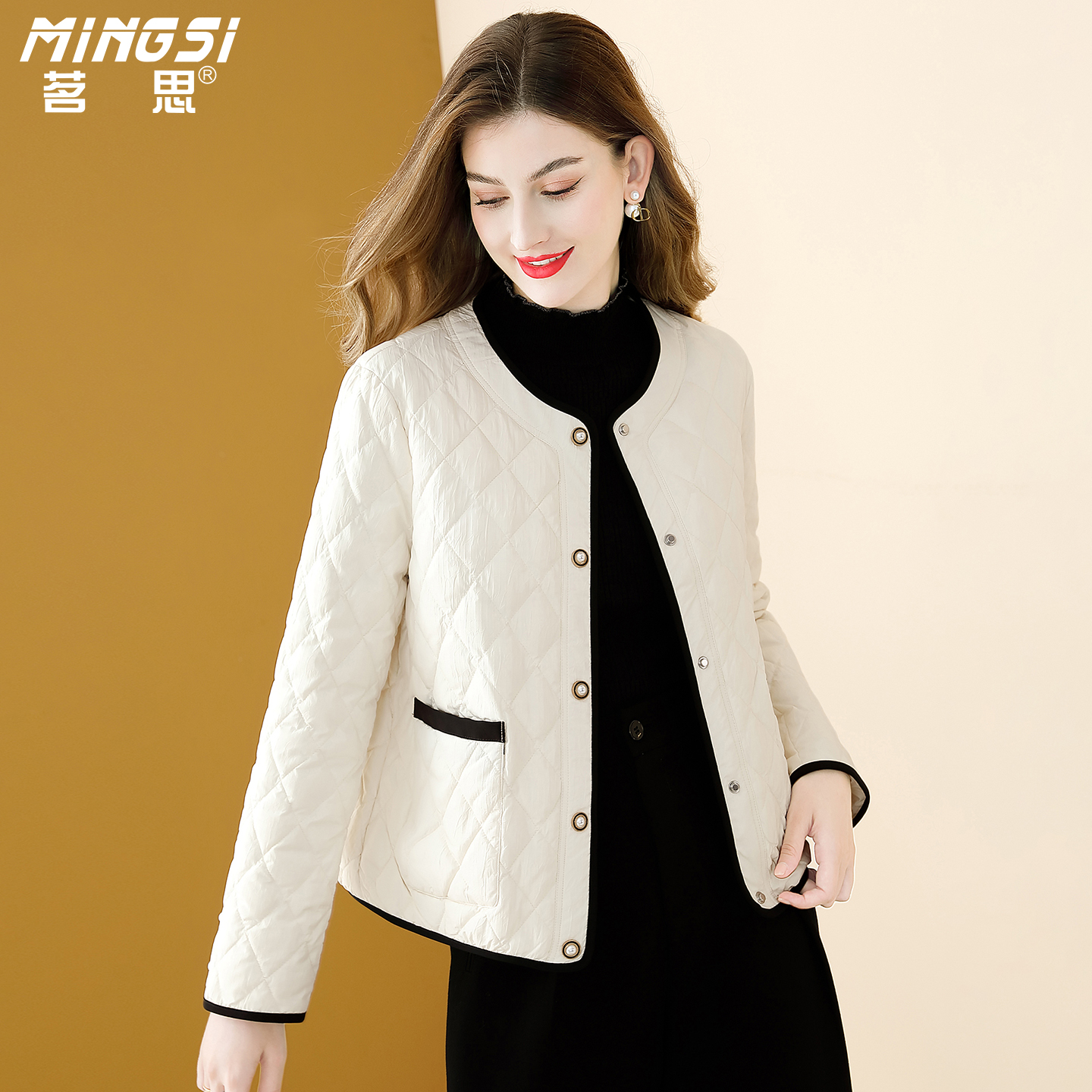 高级感小香风鸭绒轻薄羽绒服女