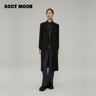 式 原创设计师品牌 MOOR 西装 粟莫 新款 SOOT 冬季 大衣 女式