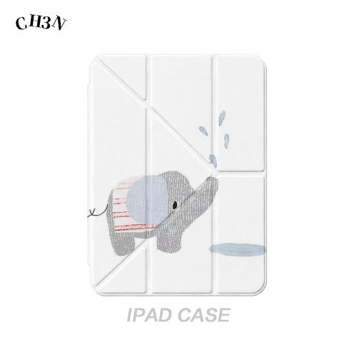 CH3N·小象玩耍适用ipad pro2025保护套书本苹果平板Air8/7/6防弯亚克力Y折叠13寸小众mini7/6创意iPad12/11