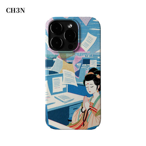 CH3N·佛系职场人适用iPhone17promax手机壳艺术菲林二合一16苹果小众15个性14plus创意13/12/11手机保护套