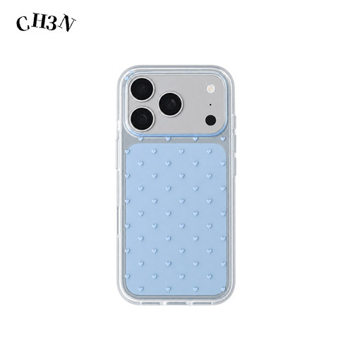 CH3N·爱心波点适用苹果17promax/16手机壳简约iPhone15晶透亚克力肤感18pm小众个性ins夏手机壳防摔保护壳