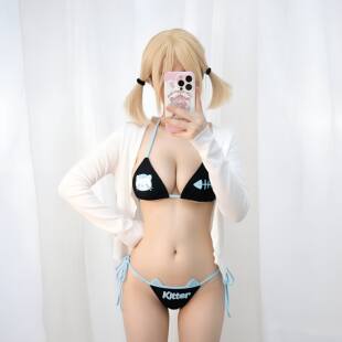 比基尼内衣qqny女~小猫爱吃鱼~二次元可爱亚文化绑带萌妹动漫2026