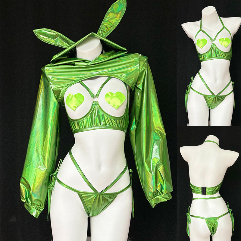 性感可爱镂空镭射兔娘睡衣