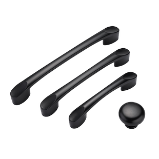 简约美式黑色衣柜橱柜抽屉拉手柜子柜门现代简暗拉手单孔小把手