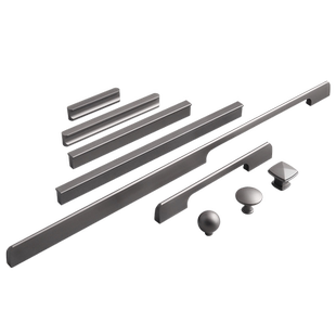 枪灰色北欧极简橱柜衣柜柜门抽屉拉手大全家具五金柜子隐形小把手