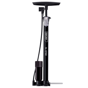 得力打气筒自行车家用通用新型高压电动瓶车山地车便携式充气管子