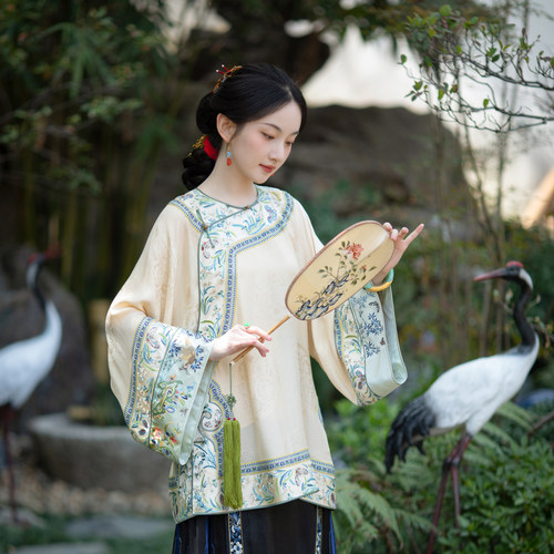 晴蓝春雪丨一城风絮丨清汉女上衣