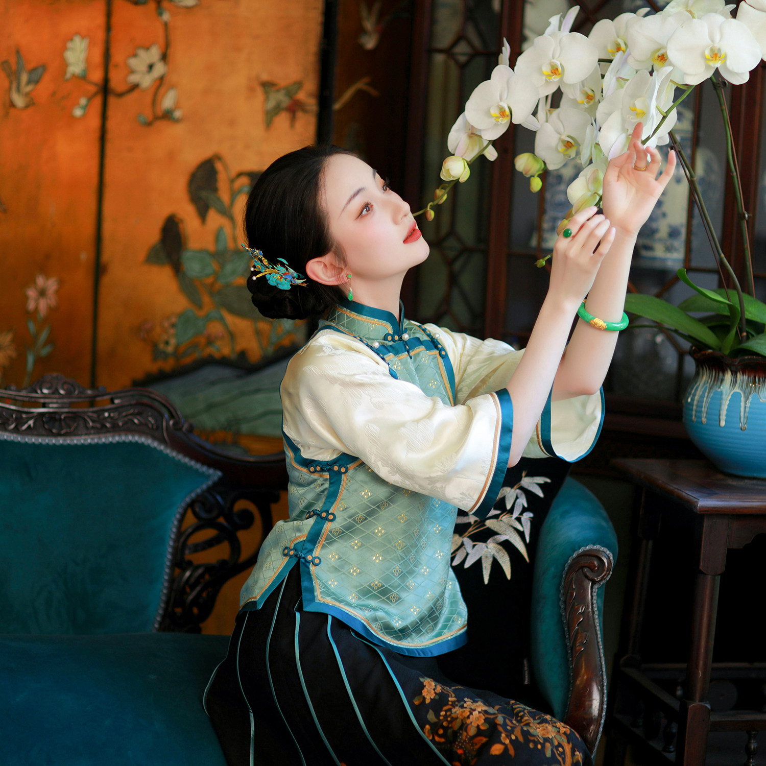 青陌芳芷丨一城风絮丨夏季中式国风假两件复古小衫盘扣上衣年轻款,女装/女士精品,上衣,淘宝优惠券,粉丝福利购,淘宝优惠卷