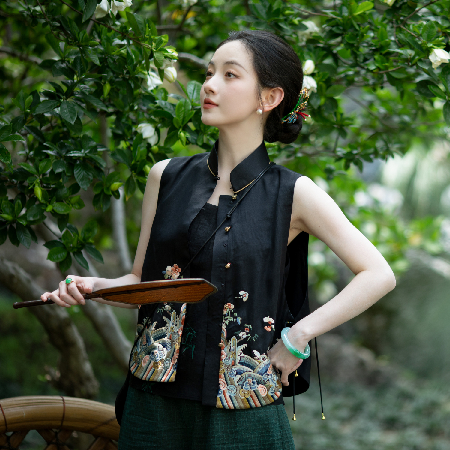 岁瑜清欢丨一城风絮丨香云纱马夹