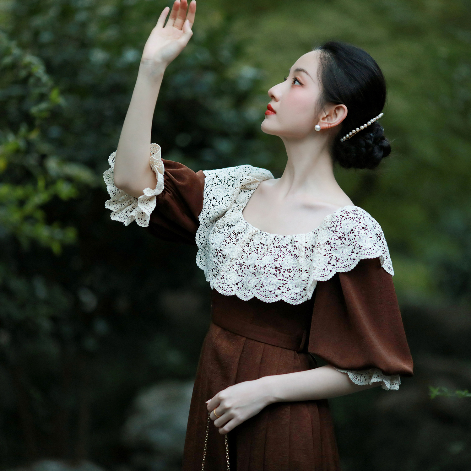 甜茶慕斯丨一城风絮丨欧式连衣裙