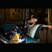 长衫 闲梦画屏 汉元 素对襟醋酸缎重工绣花镶边大袖 一城风絮 中式