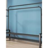 网红落地衣架多功能宿舍租房卧室简易晾衣室内家用双杆式 阳台收纳