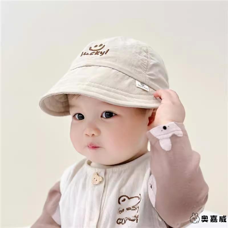婴儿帽子夏薄款防晒小月龄鸭舌帽软檐可爱男女宝宝春秋款季0-3个