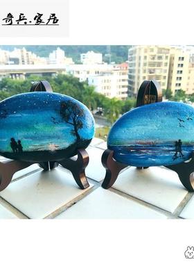 展示架鹅卵石普洱茶室外收纳储物