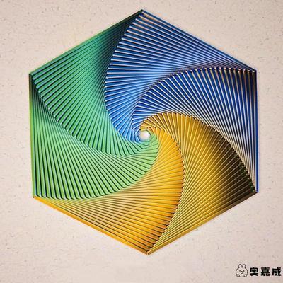 六边形3d打印螺旋魔幻错觉奥嘉威