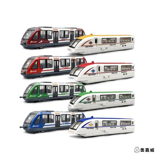 儿童合金回。火车玩具仿真和谐号复兴号动力