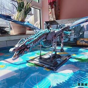 冰霜巨龙模型龙积木拼装玩具恐龙儿童益智10岁男孩生日礼物新年12