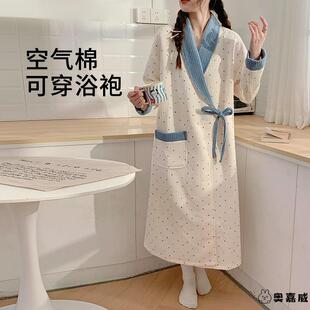 浴巾浴袍可穿式速干吸水女士比纯棉四季通用非全棉睡袍2025新款