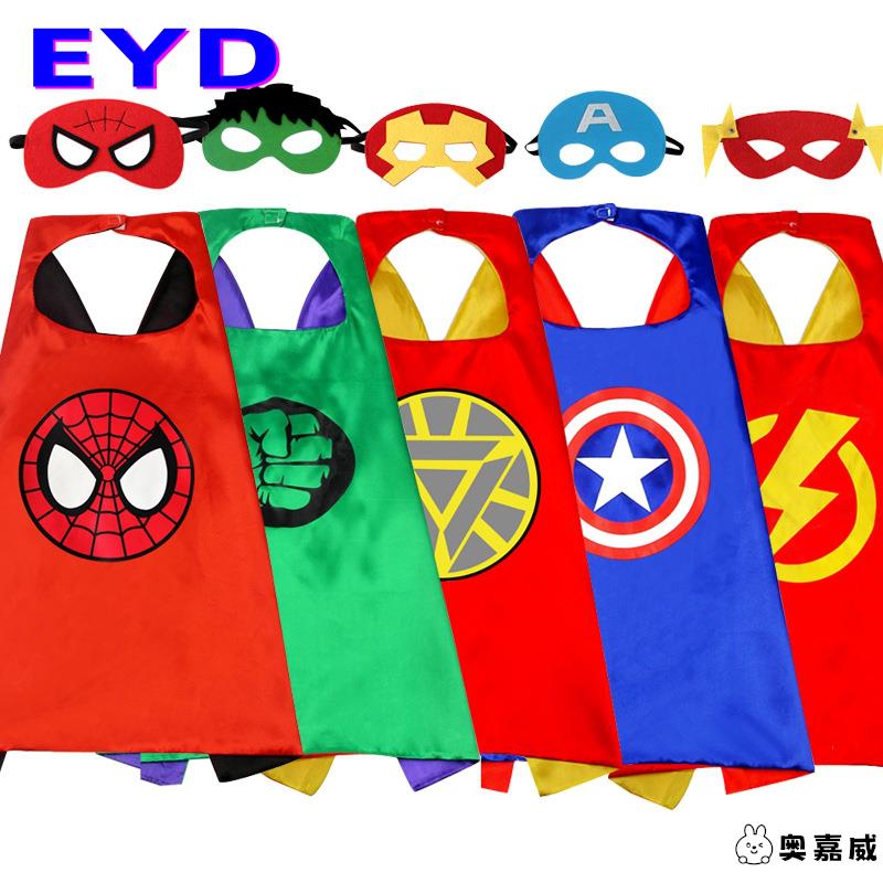 万圣节蜘蛛侠儿童表演英雄披风服