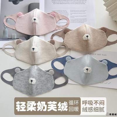 儿童口罩冬季保暖2025学生可爱卡通冬防寒护眼角面罩防风柔软透气