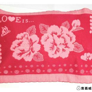 全新款月牙边单人腈纶上海老式枕巾复古经典民族包头巾透气枕头巾