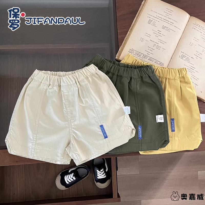儿童工装百搭短裤2025夏季薄款裤子男宝宝帅气休闲洋气百搭五分裤