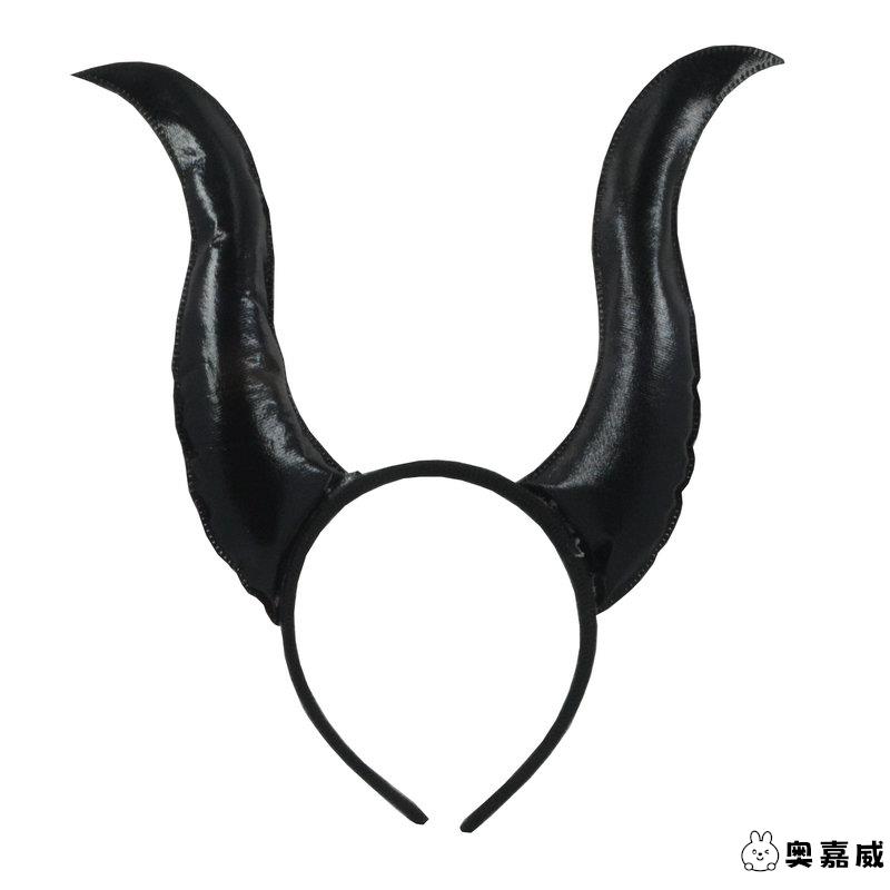 万圣节cos儿童头箍牛角恶魔黑色