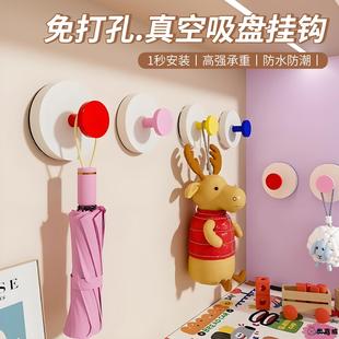 门后挂钩免打孔挂衣架多巴胺吸盘挂钩强力承重粘胶玄关门后挂衣架