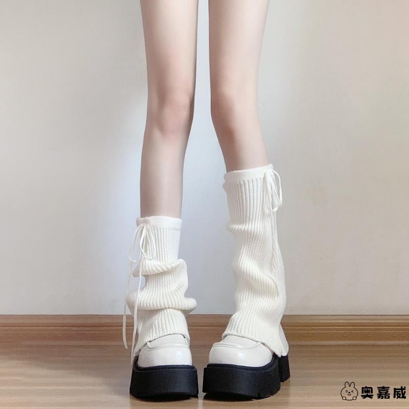 日系针织堆堆袜套女初秋薄款微喇jk小腿袜新