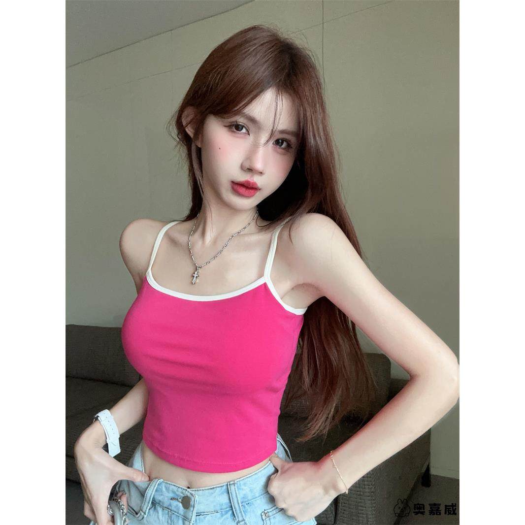 多巴胺带胸垫吊带背心女外穿秋季泰式小众甜辣妹抹胸上衣绝美内衣,女装/女士精品,背心吊带,淘宝优惠券,粉丝福利购,淘宝优惠卷
