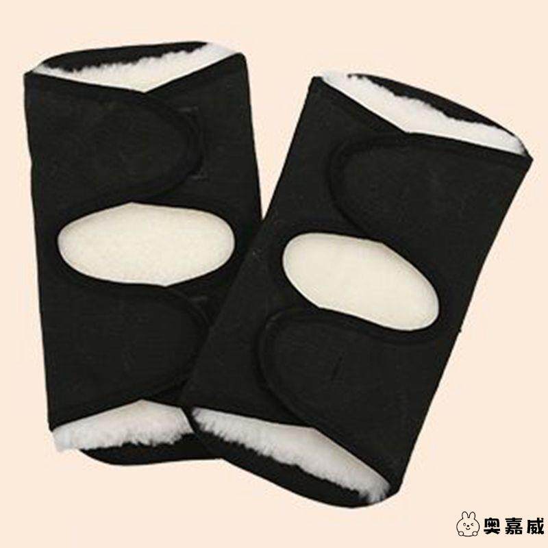 加厚护膝中老年人专用粘扣纯羊毛男女老人防寒保暖皮毛一体护膝