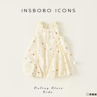 女童连衣裙秋装2025新款宝宝公主裙儿童裙子无袖花苞裙秋天童装潮