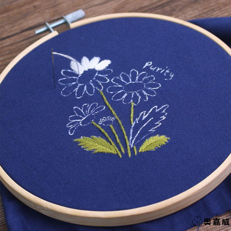新款纯棉十字绣布帆布手工刺绣纯素色彩色绣