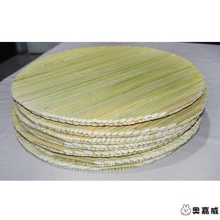 手工高粱杆盖帘家用双层天然竹饺子帘圆形包边放饺子馒头托盘篦子