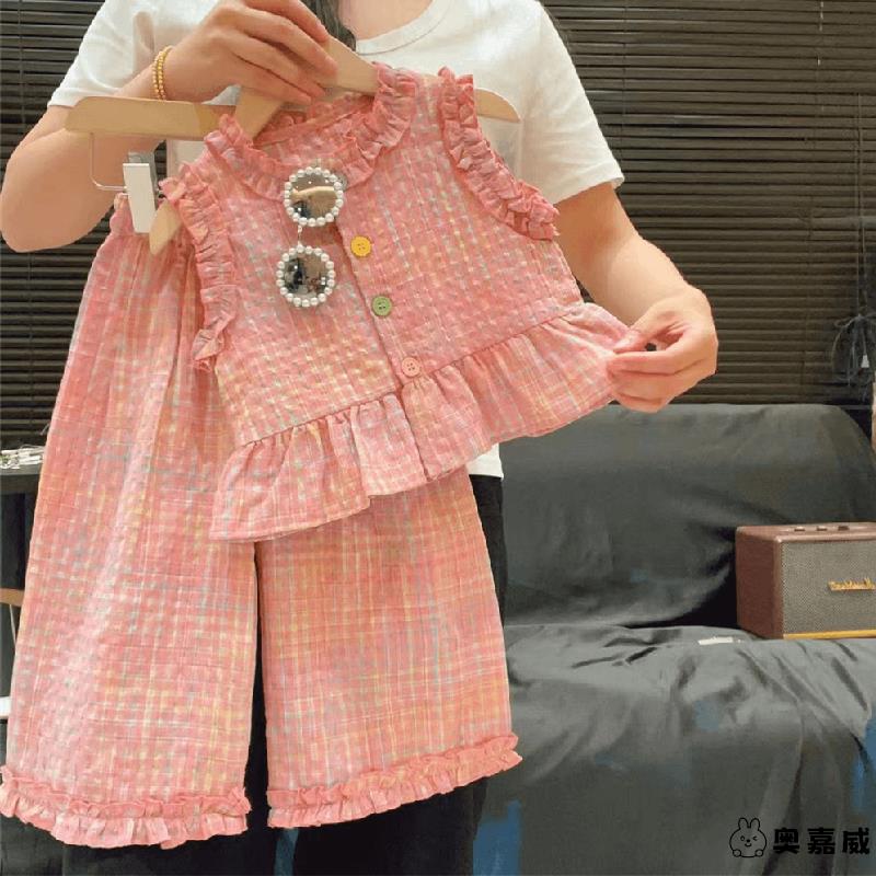 婴儿衣服秋季女童网红薄款背心洋气时尚气质两件套一岁女宝宝秋装