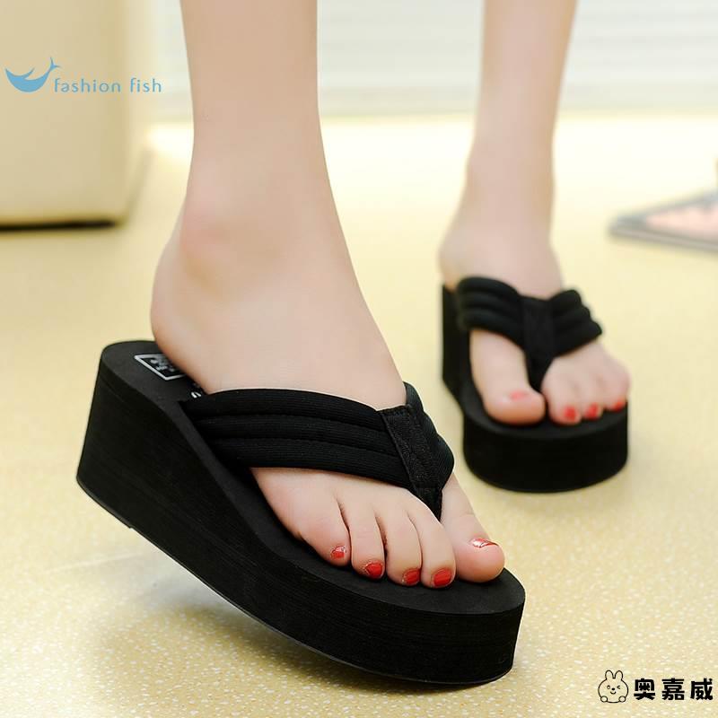 20255cm拖鞋沙滩高跟新款人字拖