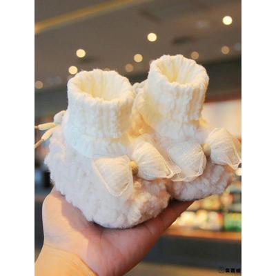 冬季婴儿软底保暖鞋小月龄鞋子0-12个月男女宝宝新款加绒保暖防滑
