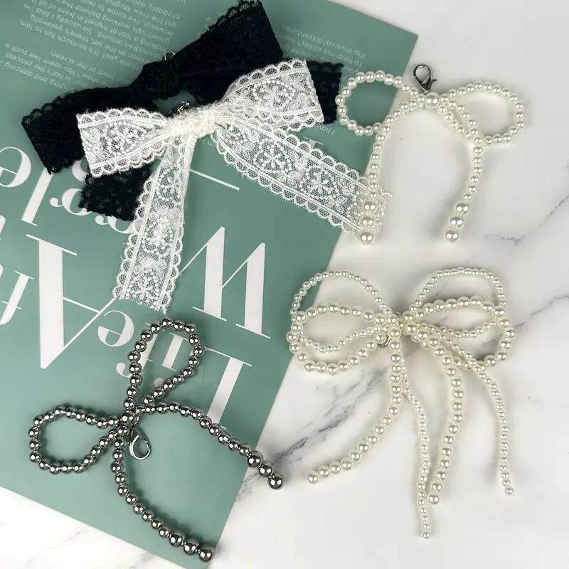 ins蝴蝶结珍珠鞋扣时尚百搭鞋子挂件装饰小众鞋花鞋带扣鞋饰配饰